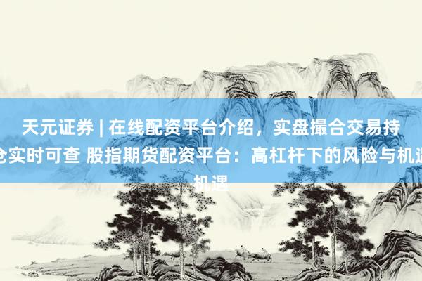 天元证券 | 在线配资平台介绍，实盘撮合交易持仓实时可查 股指期货配资平台：高杠杆下的风险与机遇