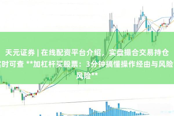 天元证券 | 在线配资平台介绍，实盘撮合交易持仓实时可查 **加杠杆买股票：3分钟搞懂操作经由与风险**